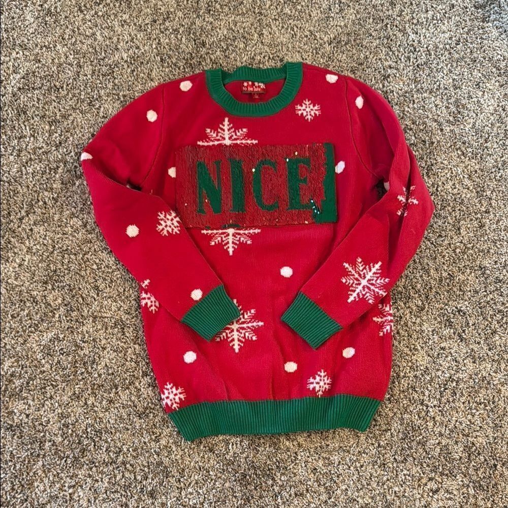 Red and Green Holiday Sweater - Ugly Christmas Sweater